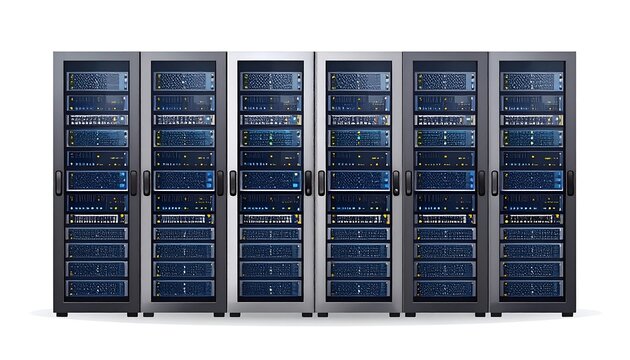 Row of server cabinets