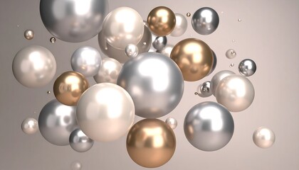 Floating pearls in various shades