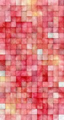 Fototapeta premium Abstract pattern of squares in varying shades of red, peach, and white