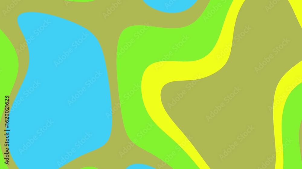 Poster abstracts liquid_ abstract topographic map animation showing colorful shapes and contours morphing s