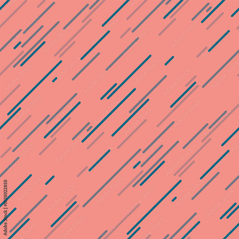 Poster dynamic abstract background with diagonal lines in muted coral and teal. perfect for modern designs,
