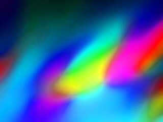 A colorful and abstract background with a flowing gradient of vibrant colors. Image showcasing a dynamic blend of colours, featuring a vivid palette of blues, greens, yellows, pinks, flowing smears.