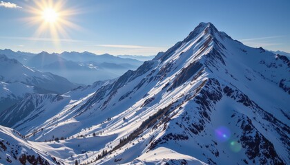 the tilt of the earth affects solar angle on mountains influencing temperature and snow cover duration throughout the year.