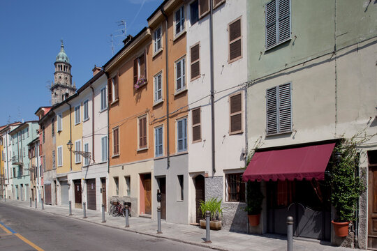 Colourful architecture, Parma, Emilia Romagna, Italy