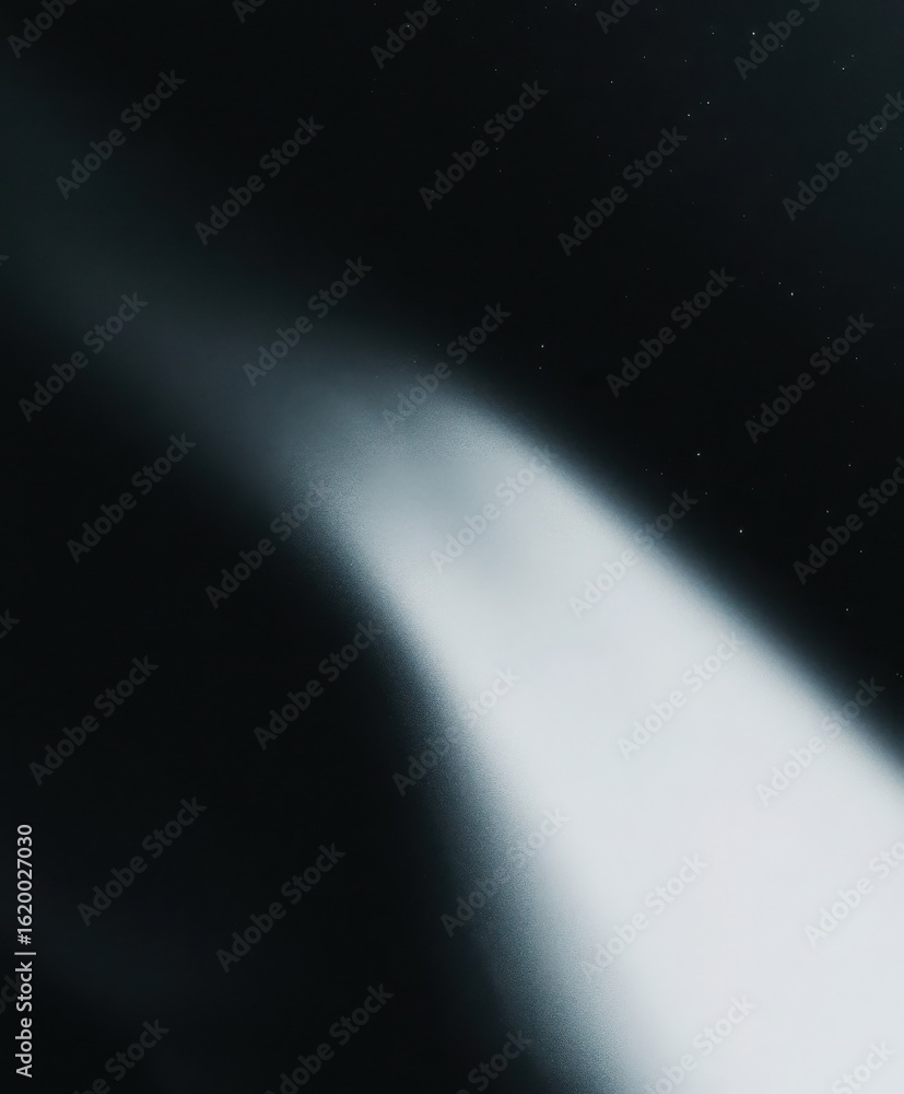 Poster abstract light beam on dark background with subtle dust particles for creative graphic design or mod