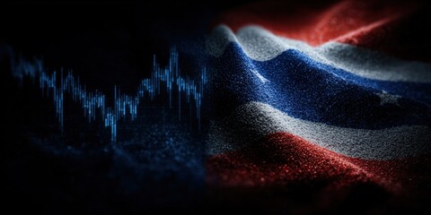 Dynamic Fusion of Data and National Identity: Thailand Flag with Financial Graphs