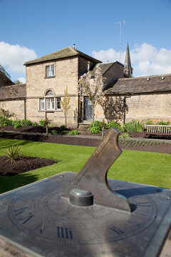 Bath Gardens and sundial, Bakewell, Derbyshire, England
