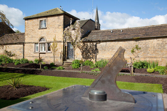 Bath Gardens and sundial, Bakewell, Derbyshire, England