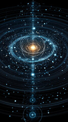 Abstract Cosmic Energy Pathways: Interconnected Universe Concept