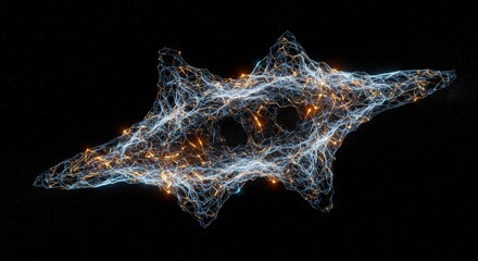 Abstract Network Connection Structure Isolated on cutout PNG background