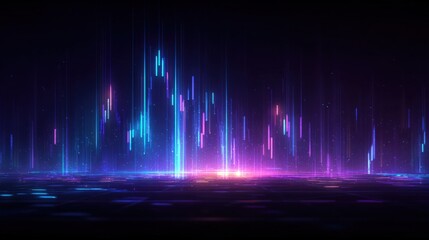 Vibrant Digital Waveform: Futuristic Abstract Background for Technology and Music Visuals