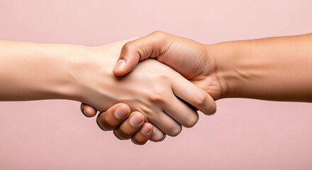 Close-Up of Diverse Hands Shaking in Agreement