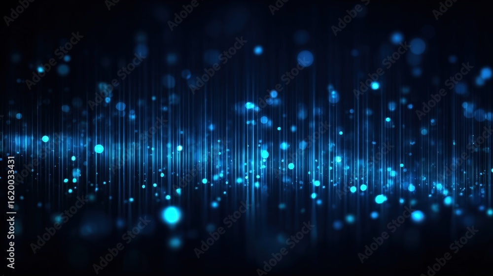 Poster captivating blue light abstract background with sparkling particles for digital art and design