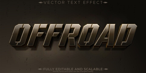 Editable text effect offroad, 3d dirty and adventure font style © QuillArtistry