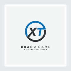 Vector Template for Initial Letter XT Logo - Elegant Monogram Logo for Alphabet X and T