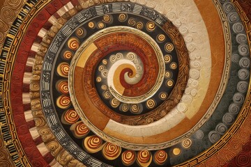 Artistic spiral design abstract artwork digital illustration colorful patterns close-up creative concept