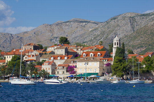 View of Old Town, Cavtat, Dubrovnik Riviera, Dalmatian Coast, Dalmatia, Croatia