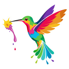 Fototapeta premium hummingbird and flower