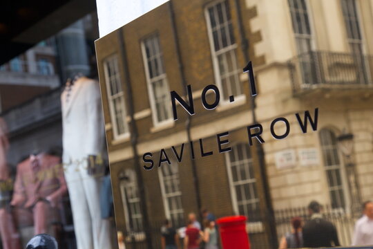 No 1 Savile Row sign, London, England