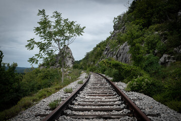 railway in the mountains