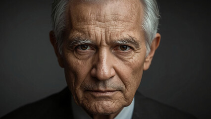 Obraz premium Portrait of 50 yr old man above black background 