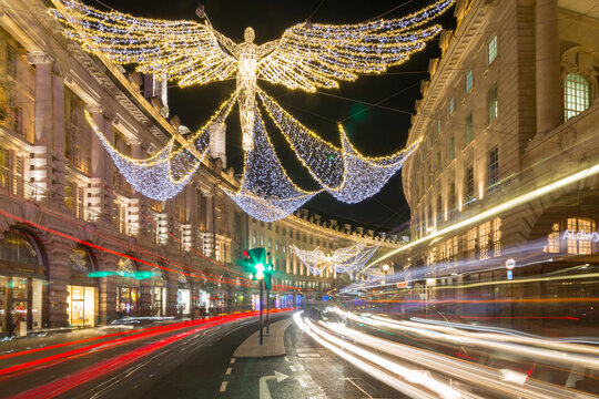 Christmas Lights on Regent Street, Westminster, London, England