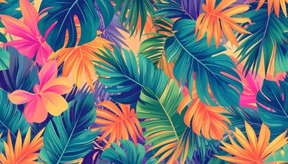 Fototapeta premium Tropical Themed High-Definition Motif