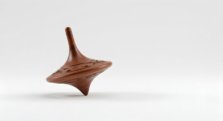 Classic Child’s Spinning Top Isolated