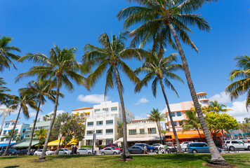 Ocean Drive and Art Deco architecture, Miami Beach, Miami, Florida