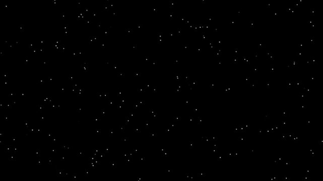 Sparkle stars silver background christmas holiday. Looped glowing stars on black background, 4k abstract night sky with twinkling stars.  Cosmic starry sky with twinkling stars.falling sparkling star.