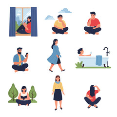 Fototapeta premium Indoor and Outdoor Relaxation Activities
