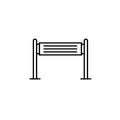 Simple linear weightlifting bench for gym workouts and exercises  