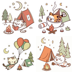 High-Quality sleeping cats Illustrations in Various Styles – SVG Bundle