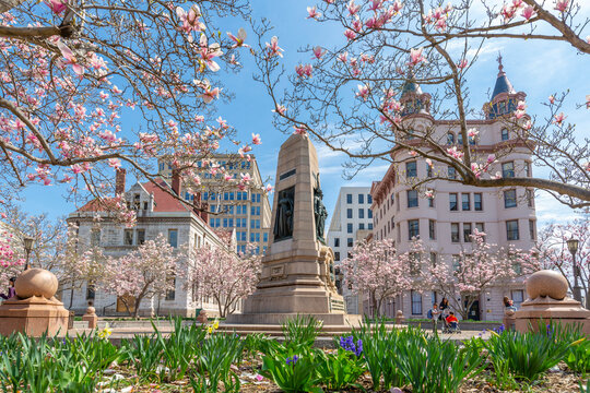 View of John Marshall Park on Pennsylvania Avenue, Washington D.C.
