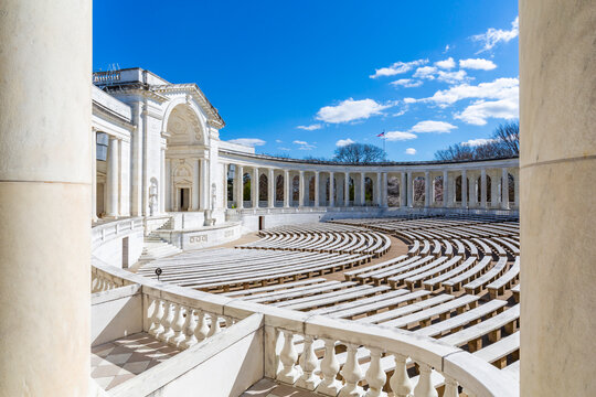 View of Memorial Amphitheatre in Arlington National Cemetery, Washington D.C.