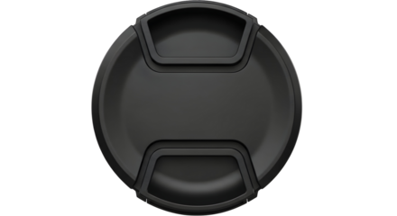 Sleek black lens cap offers premium protection for your camera gear, ensuring clarity and durability for every shot.