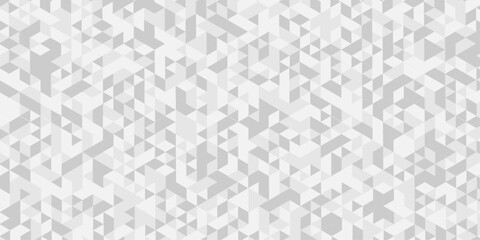 Geometric white, gray cube square low polygon texture wallpaper. abstract surface creative diamond pattern corporate. minimal creative polygon Mosaic triangle overlap texture background.	