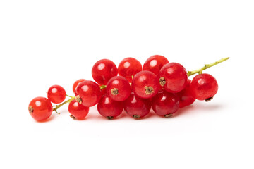 Organic ripe tasty organic berries red currant isolated on white studio background