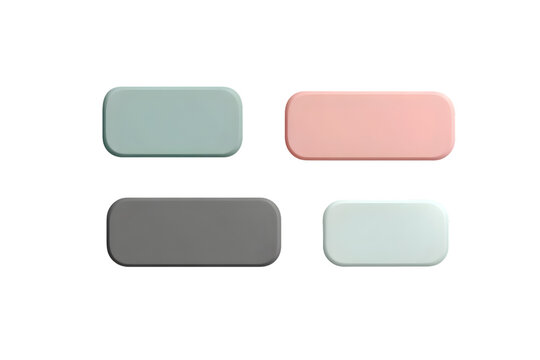 Modern 3D UI button set 
