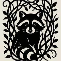 Vector illustration of a wild animal, a majestic lion head, a playful panda in a tree, and a fierce tiger, perfect for a tattoo or mascot design