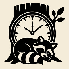 Cute black kitten and mouse cartoon vector illustration with a butterfly and ball