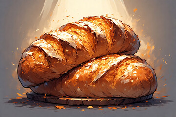 croissant on a wooden table