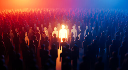 Stand out from the crowd with a modern, glowing concept, perfect for business, leadership, and unique ideas that will grab attention and inspire success