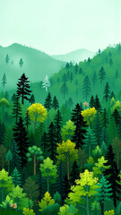 Image of mixed forest and hills