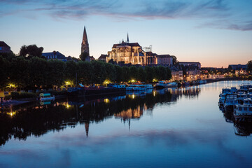 Auxerre, France, beautiful old buildings