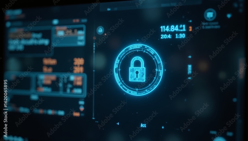 Poster computer lock screen security, protecting your digital assets and enhancing cybersecurity