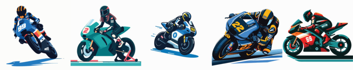 vector of a moto gp player © Vector