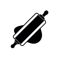 Vector art of rolling pin isolated on white background