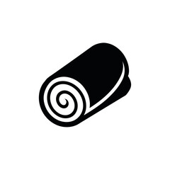 Vector art of rolled towel isolated on white background