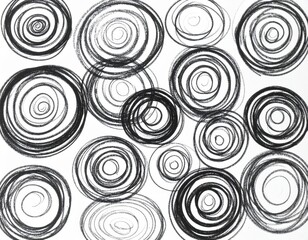 Abstract Black And White Circular Pattern